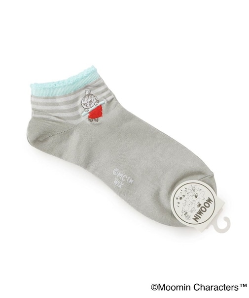 ◆MOOMIN アンクルソックス BD柄 ミイ刺繍