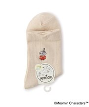 ◆MOOMIN ロークルーソックス  麻入タック