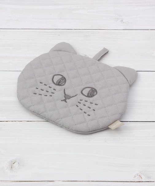 にゃふにゃふ フェイス型キルトミトン