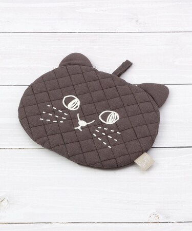 にゃふにゃふ フェイス型キルトミトン