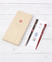 塗箸 箸置き揃え 六角矢切