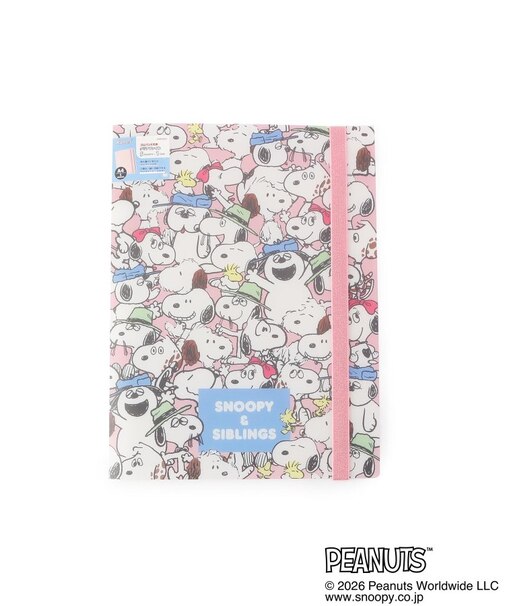 ◆SNOOPY ゴムバンドクリアファイル5P&ファスナーポケット
