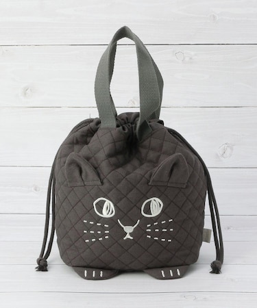 にゃふにゃふ キルトランチ巾着