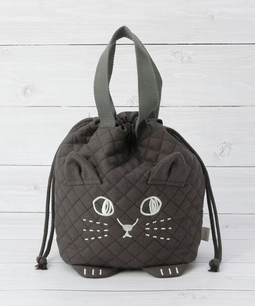 にゃふにゃふ キルトランチ巾着