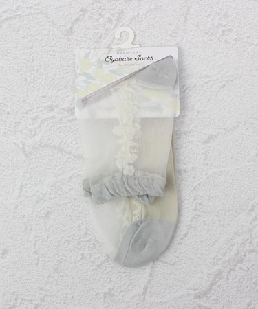 ◆Oyobare シースルー ローズ クォーターソックス