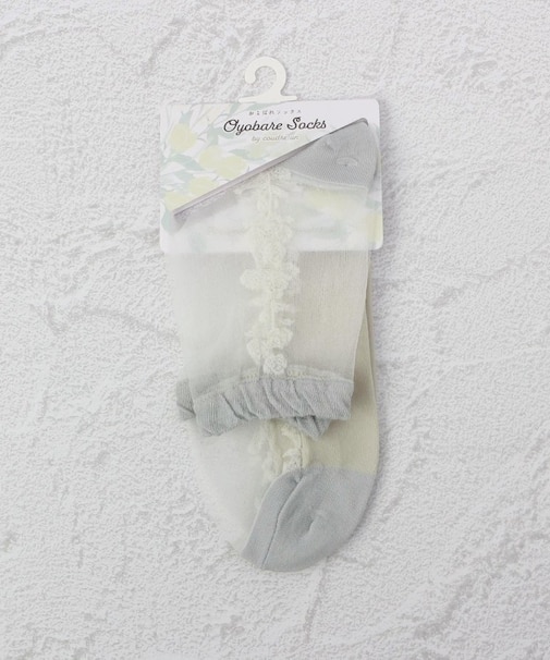 ◆Oyobare シースルー ローズ クォーターソックス