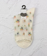 ◆bonbon レースメッシュ小花 クォーターソックス