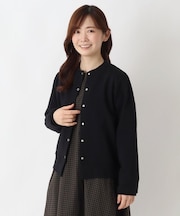 コットンミニ裏毛カーディガン