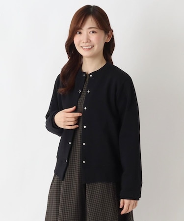 コットンミニ裏毛カーディガン