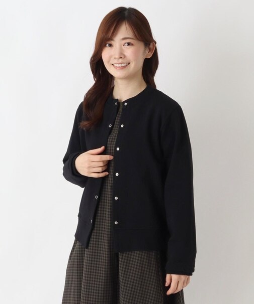 コットンミニ裏毛カーディガン