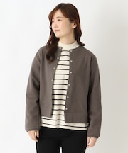 コットンミニ裏毛カーディガン