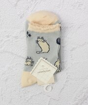 ◆アンティクール メッシュ 猫 クォーターソックス