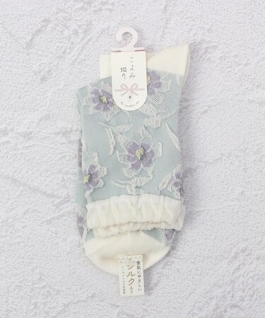 ◆こよみ綴り フラワー クォーターソックス