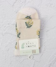 ◆コダワリ ゴム無 ミモザ クォーターソックス