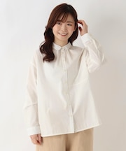 ネックギャザー長袖ブラウス