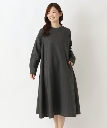 コットンWガーゼ Aラインワンピース