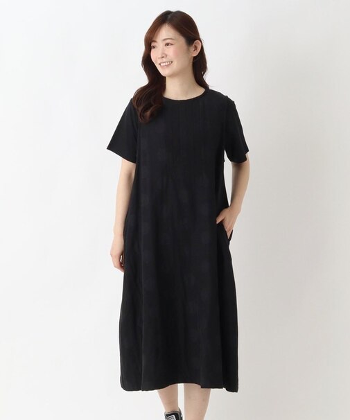 ドットジャカードノースリーブワンピース