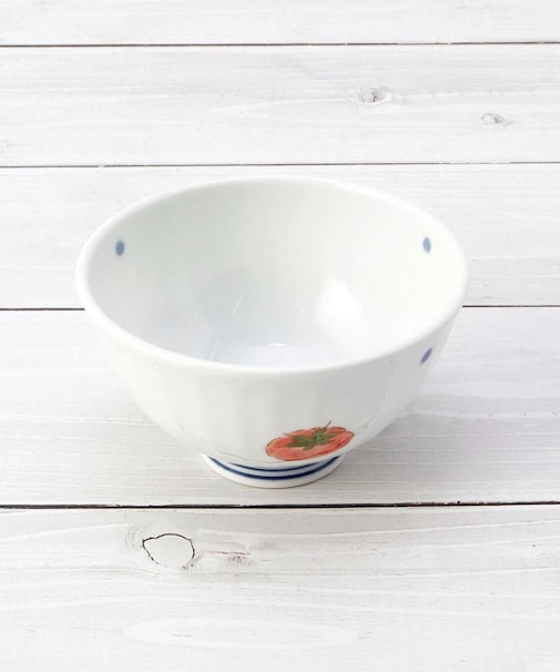 ◆点彩トマト 軽々飯碗 M