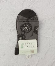 ◆コダワリ ゴム無 フラワー クォーターソックス