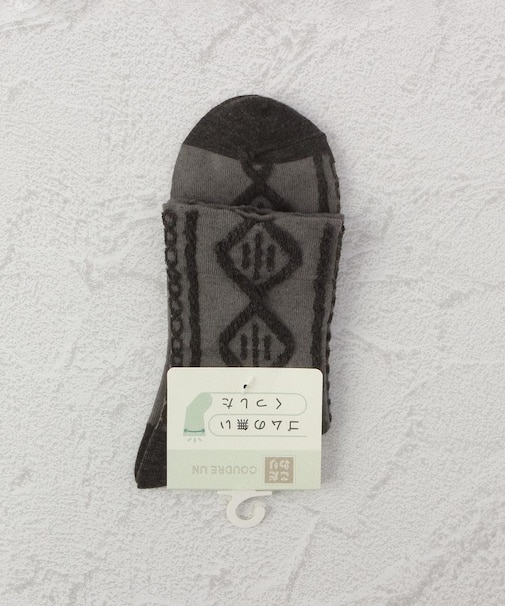 ◆コダワリ ゴム無 ケーブル クォーターソックス