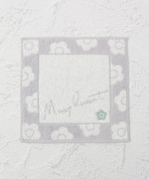 ◆MARY QUANT タオルハンカチミニ デイジー刺繍
