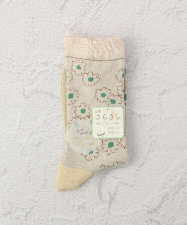 ◆PP 足底紙糸マーガレット クルーソックス