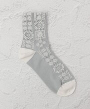 ◆あなたに優しい レースパッチワーク クォーターソックス