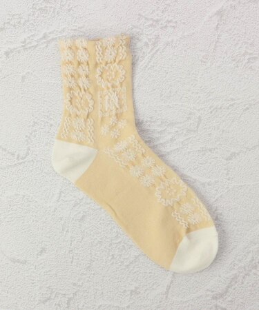 ◆あなたに優しい レースパッチワーク クォーターソックス