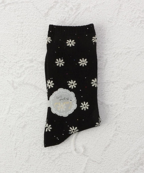 ◆PP スパンコール マーガレット クルーソックス