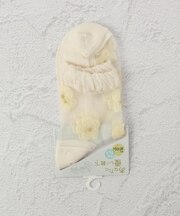 ◆あなたに優しい シースルーシンプル花 クォーターソックス