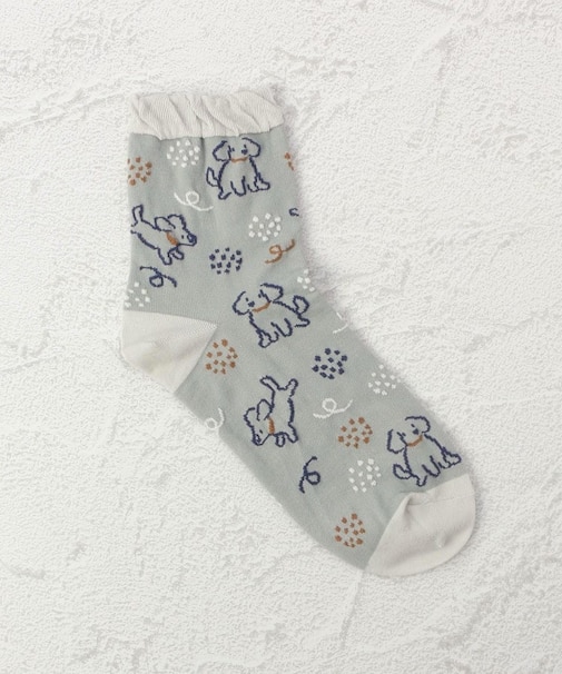 ◆あなたに優しい 子犬の散歩 クォーターソックス