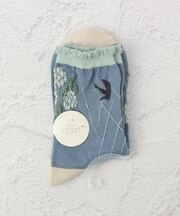 ◆PP イロハ 麻入花燕 クォーターソックス