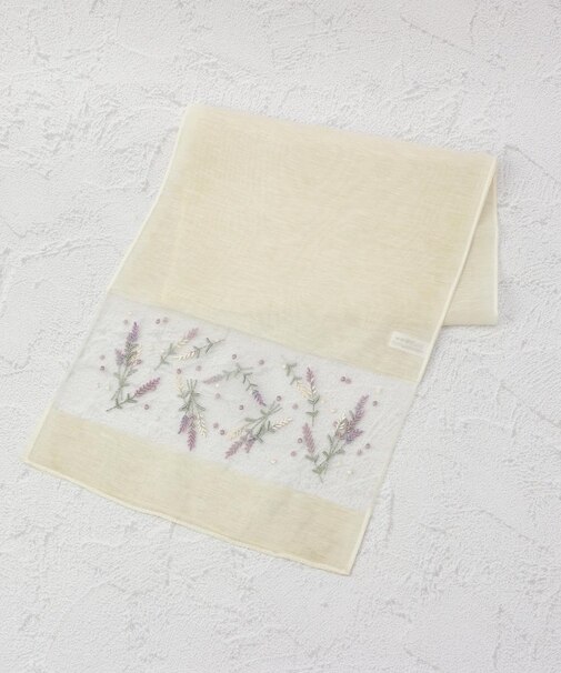 シアー 刺繍ミニストール