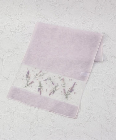 シアー 刺繍ミニストール