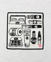 MARY QUANT タオルハンカチ コスメロゴ刺繍