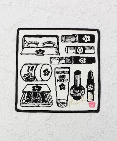 MARY QUANT タオルハンカチ コスメロゴ刺繍