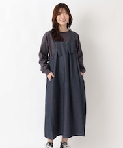 【ワンズテラスオリジナル】フロントタック ジャンパースカート