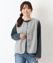 ウールライク パイピングベスト