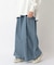デニムタックワイドパンツ