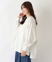 コットンミニ 裏毛切替ワイドプルオーバー