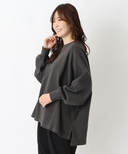 コットンミニ 裏毛切替ワイドプルオーバー