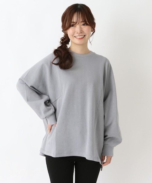 コットンミニ 裏毛切替ワイドプルオーバー