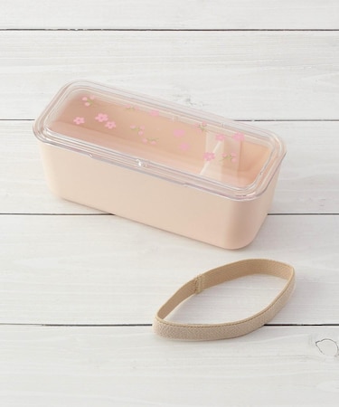 【ワンズテラスオリジナル】クリア 1段ランチボックス サクラ 480ml