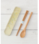 【ワンズテラスオリジナル】クリア 木製箸・スプーンセット ミモザ