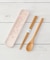 【ワンズテラスオリジナル】クリア 木製箸・スプーンセット サクラ