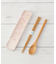 【ワンズテラスオリジナル】クリア 木製箸・スプーンセット サクラ