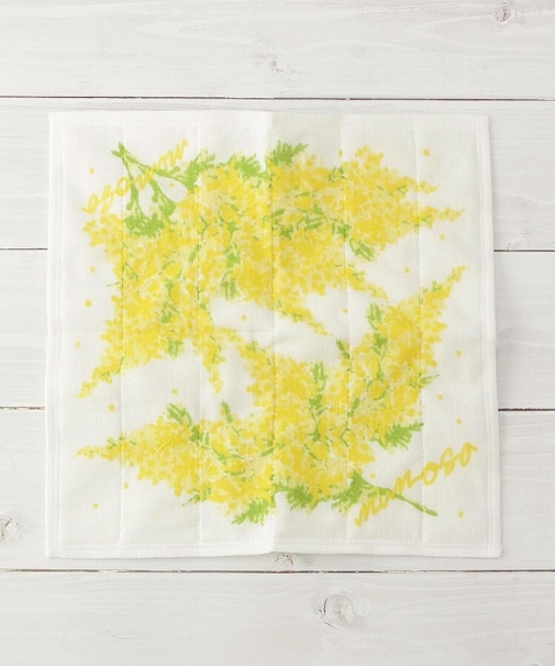 ◆ミモザ かや生地7重ふきん ミモザノワール