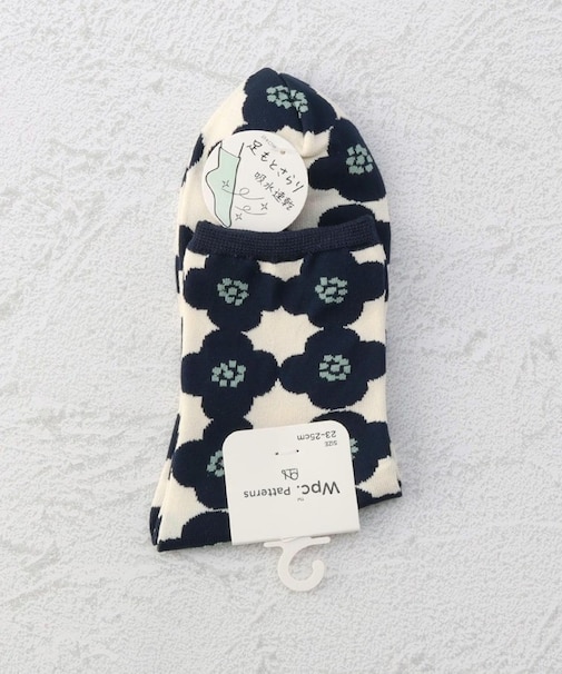 ◆Wpc. カメリア柄 クォーターソックス