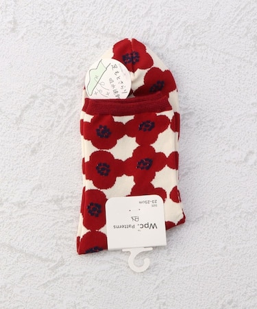 ◆Wpc. カメリア柄 クォーターソックス