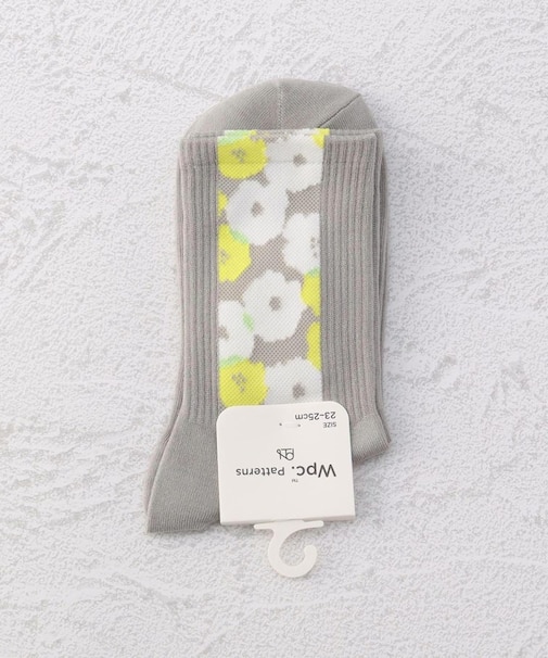 ◆Wpc. ピオニ柄 クォーターソックス